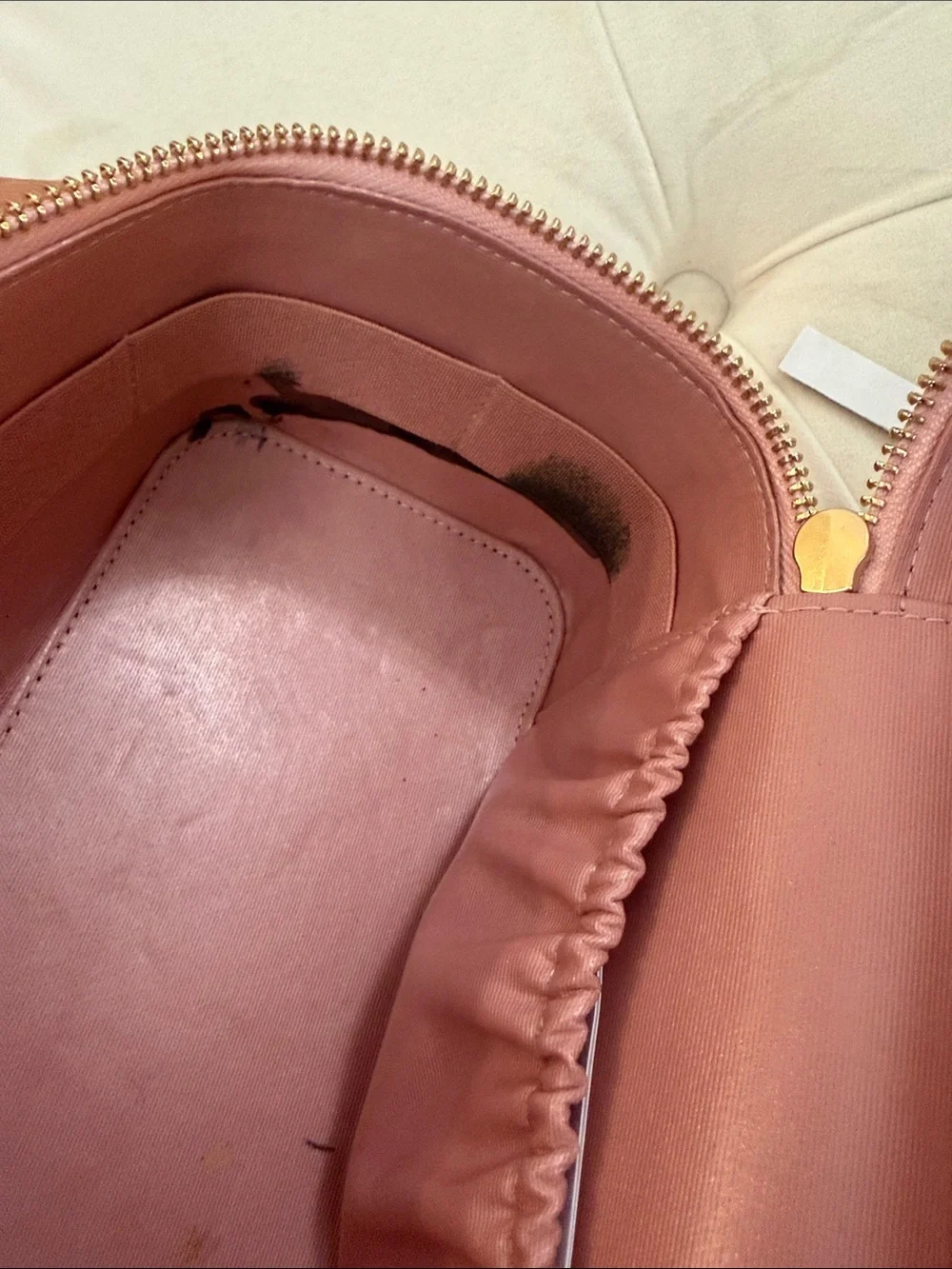 Coach Pink Signature Vanity Cosmetic Case with Top Handle
